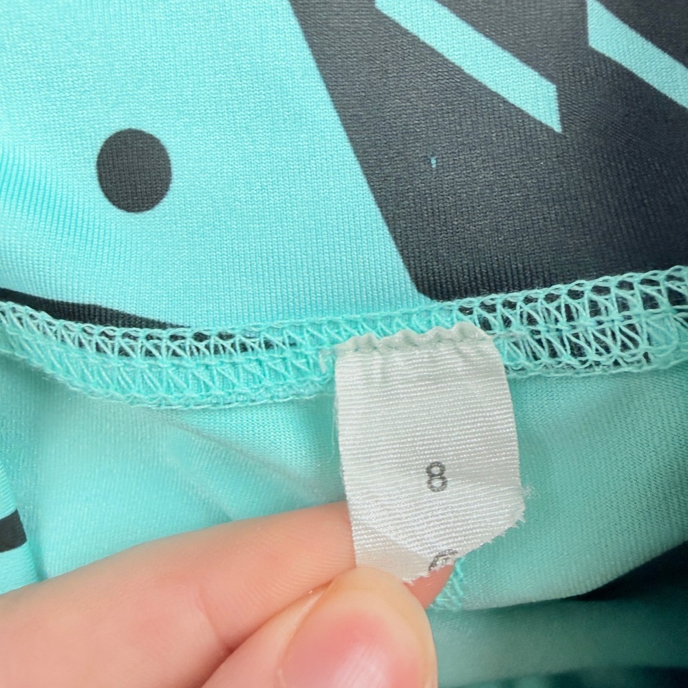 Lululemon Wunder Under‎ High-Rise Size 8 Leggings Teal Black Geometric Print 25" - Picture 6 of 8
